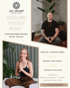 Nervous System Reset Marietta GA, Breathwork Workshop Georgia, Somatic Healing Event, Yoga and Breathwork Marietta, Trauma-Informed Workshop
