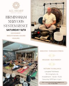 Birmingham Breathwork, Meditation, and somatic movement for nervous system regulation. 