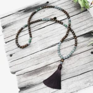 Mala - Bronzite, Labradorite, Tiger Eye, and Ruby Zoisite