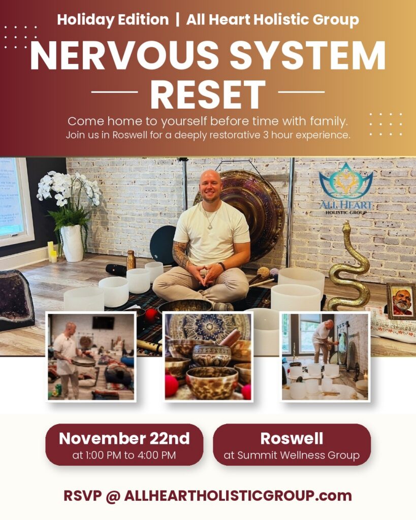 Roswell Holiday Nervous System Reset flyer, November 22